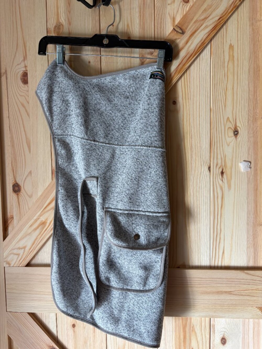 L.L. Bean Dog Sweater XL NWT Fleece Pewter Warm Cozy Pet Jacket - Picture 3 of 4